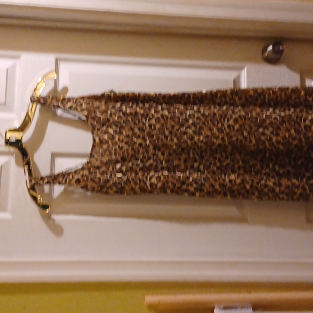 HAMPTON NITES SLIP ON LEOPARD SHEAR W/LINING SIZE 10